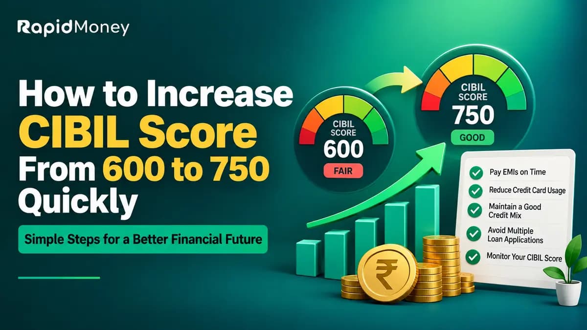 How to Increase CIBIL Score From 600 to 750: 7 Proven Ways